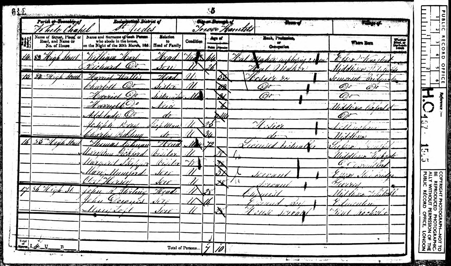 Harriet WALLIS
1851 census