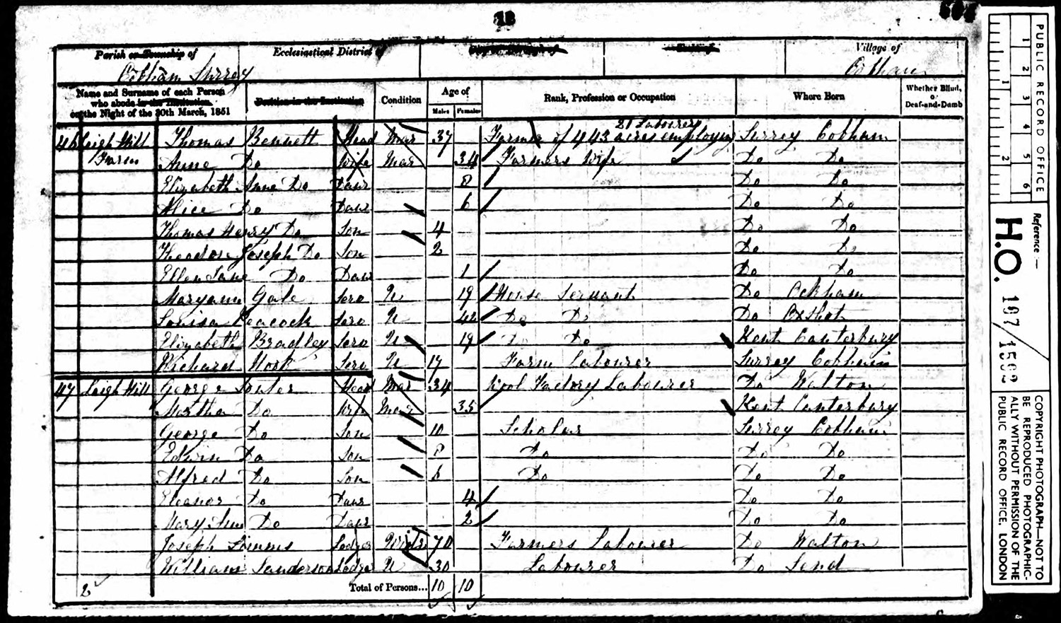 William SANDERSON
1851 census
