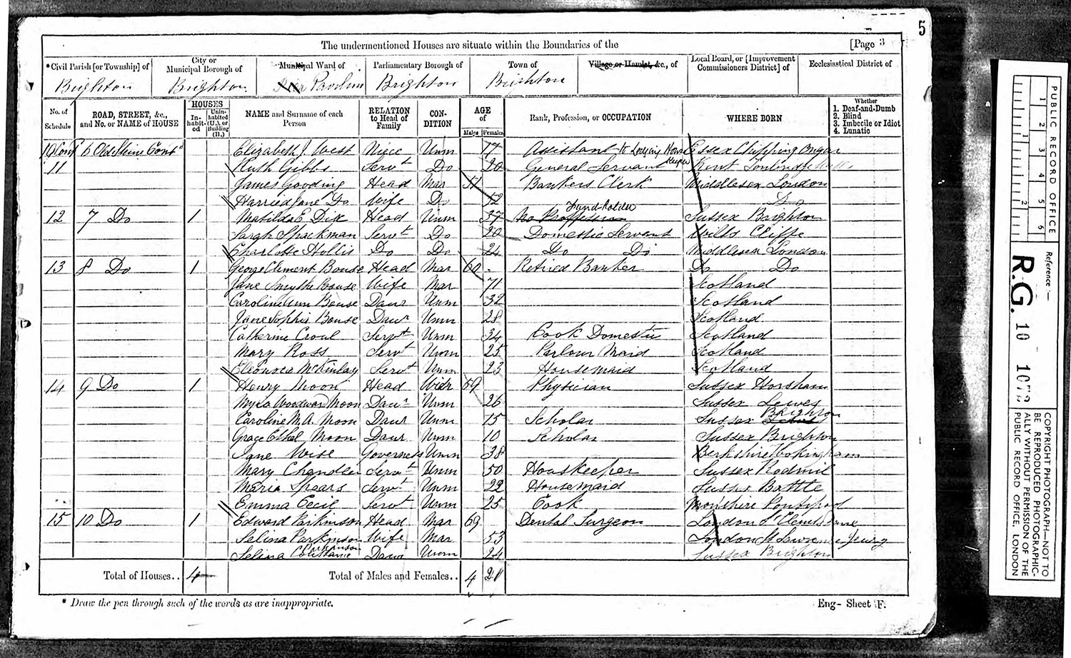 Caroline Mercy Alice MOON
1871 census