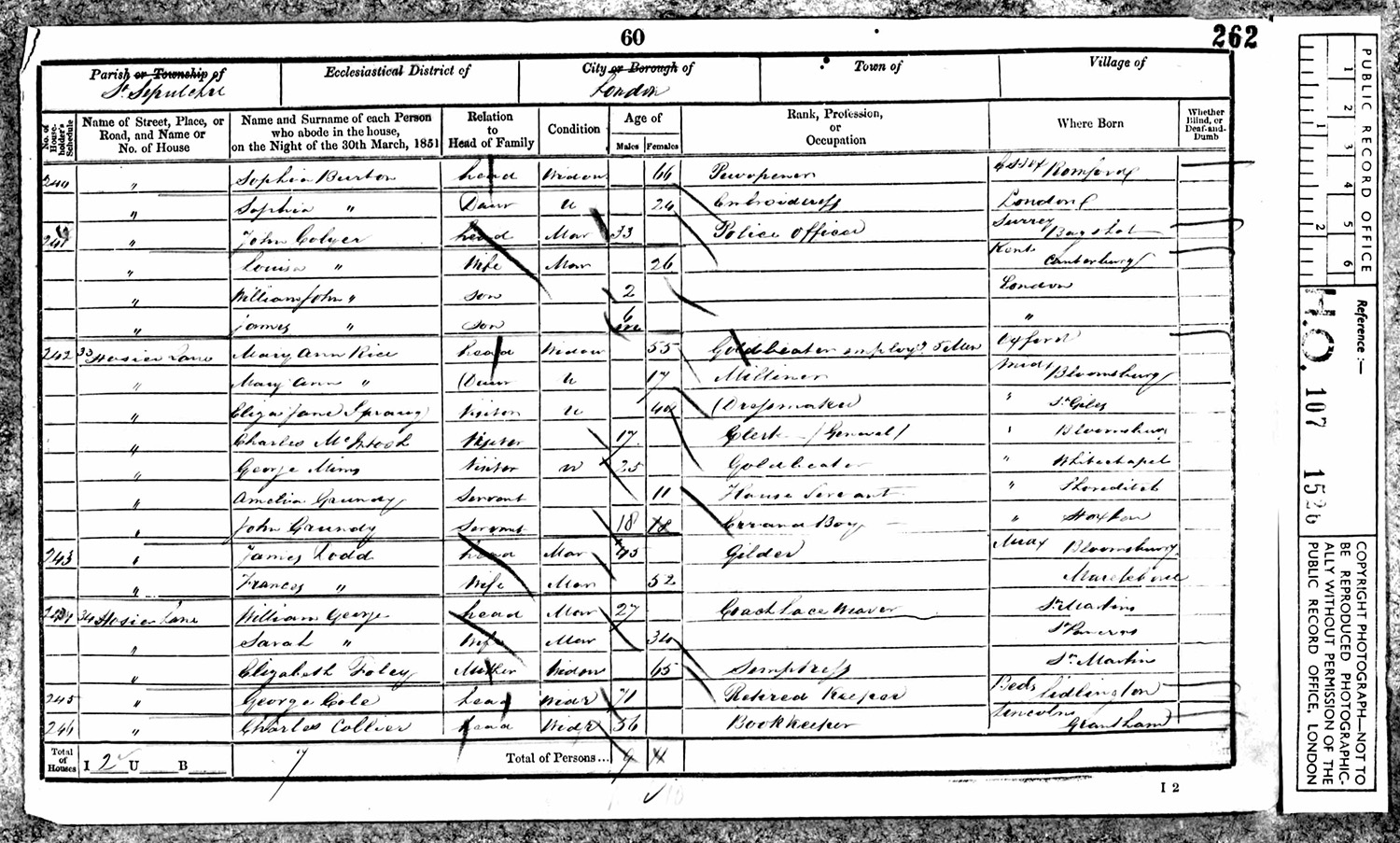 William John COLLYER
1851 census