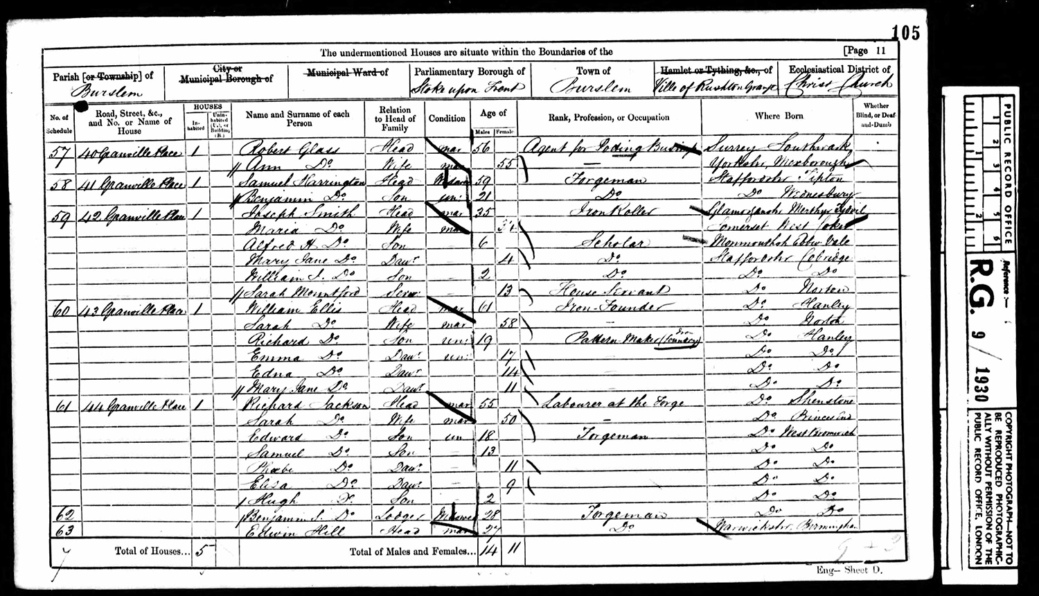 Smith Family - 1861 census
