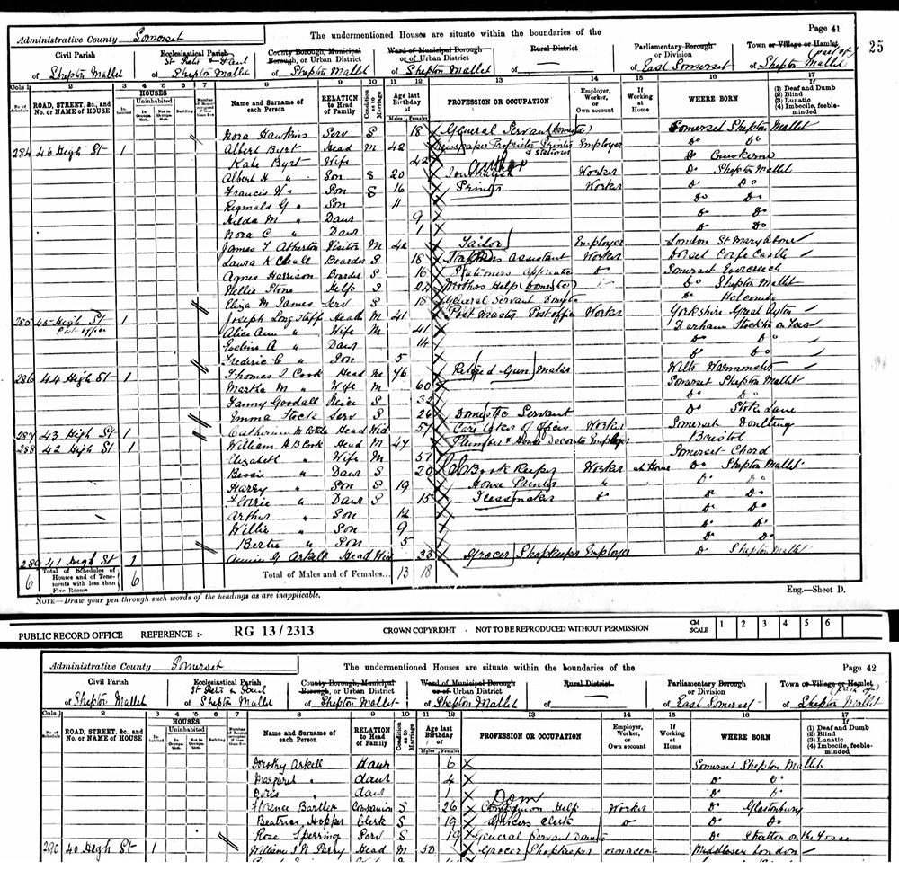 Doris Mary SUTHERLAND (nee ARKELL) - 1901 census