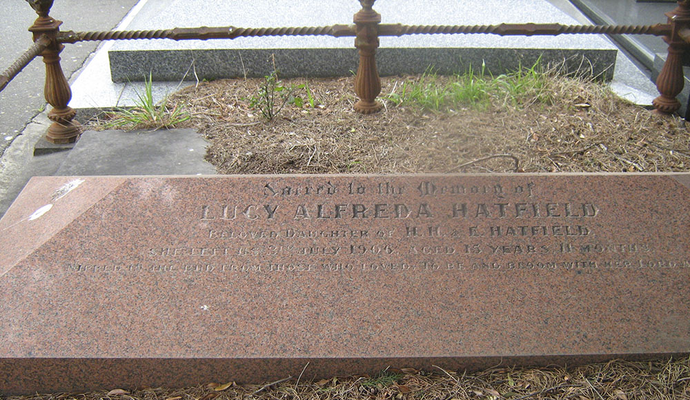 Box Hill Cemetery: Lucy Alfreda HATFIELD
