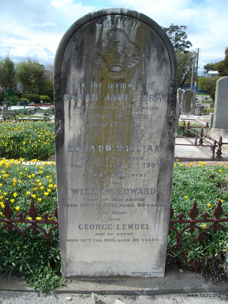 Cheltenham Cemetery
PERRY Family