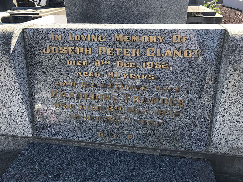 Keilor Cemetery
CLANCY
(image Find A Grave)