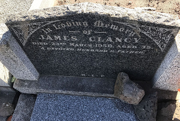 Keilor Cemetery
CLANCY
(image Find A Grave)