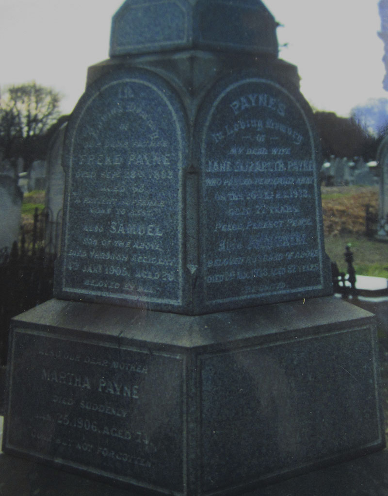 Melbourne Cemetery
PAYNE family